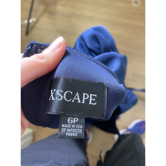 Xscape Navy Blue Formal Dress - Picture 6 of 6
